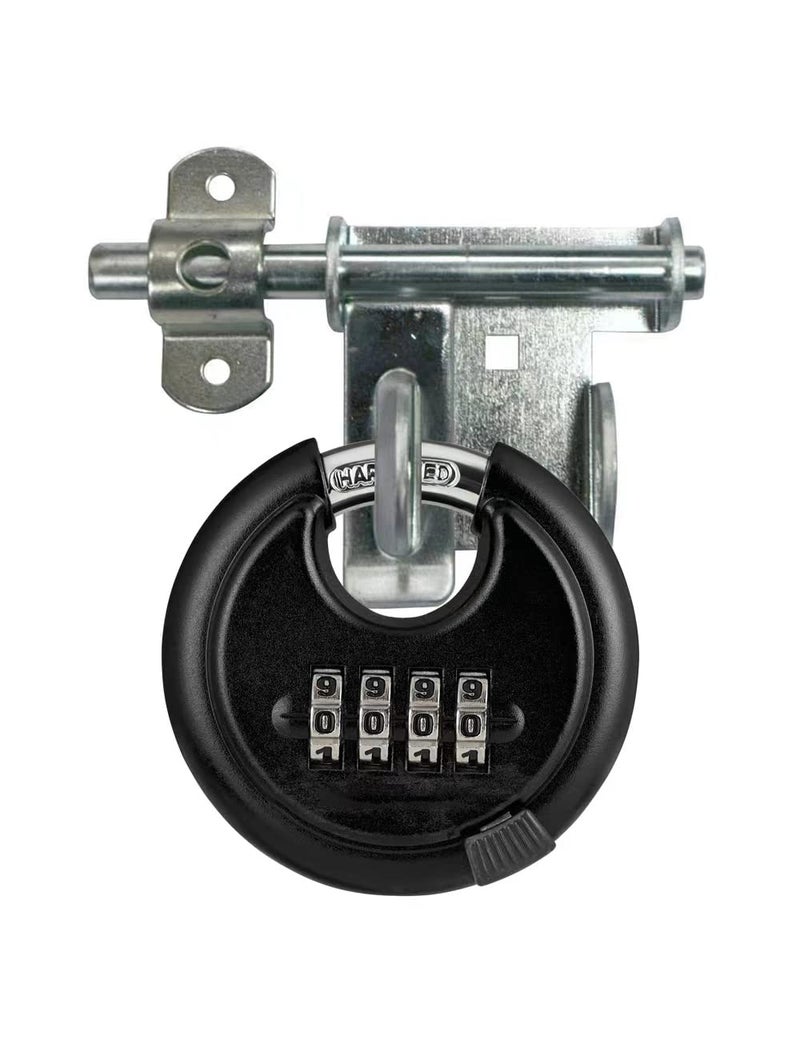 WULALACK 70mm Combination Discus Lock Disc Padlock Combination for Garage Outdoor Fence Shed Storage Unit Trailer 1 Pack