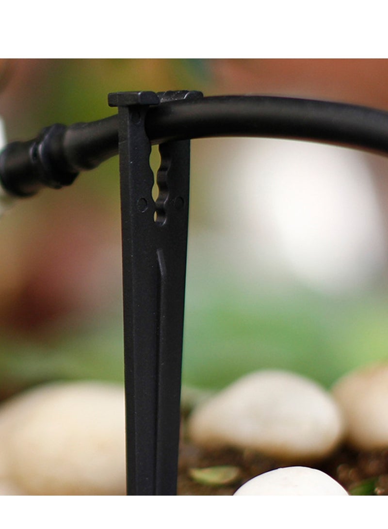 Excefore 100 قطعة دعم دِرَبات الري لأعمدة 1/4 و 1/8 بوصة ، دعائم أنابيب التنقيط العامة ، دعامات خراطيم التنقيط البلاستيك للري ، الدفيئات الزراعية ، الحدائق ، أسِرّة الزهور والخضروات والأعشاب - Image 3