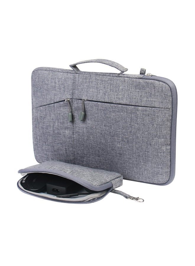 Megoo 13 Inch Sleeve Case with Accessory Pouch for Microsoft Surface Laptop/Book 2 13.5"/iPad pro 12.9"/13" Macbook Air/Pro Chromebook Tablet Slim Water Resistant Carrying Case(Gray With Charger Case) - Image 3