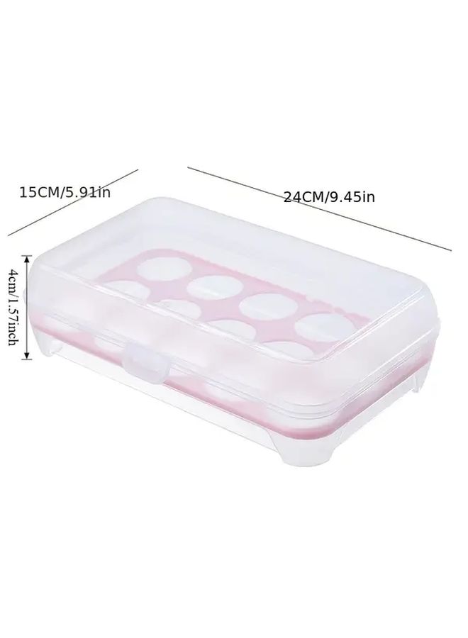 Green Stackable Egg Holder for 15 Eggs Fridge Kitchen Storage PP - Image 2