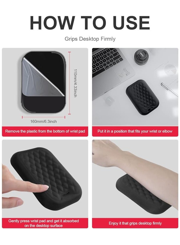 erorex Wrist Rest Pad 2 Pcs, Elbow Rest Pads for Desk, Elbow Rest Pad, Relieve Elbow Pain, Computer Armrest, Arm Wrist Rest Support Mouse Pad for Desk (6.3X4.3X0.76inches) - Image 4