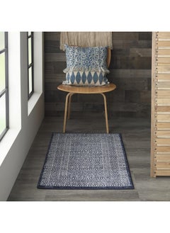 Nourison Nourison Royal Moroccan Distressed Bohemian Navy/Grey 2'2" x 3'9" Area Rug (2'x4'), NAVGY  - Image 2