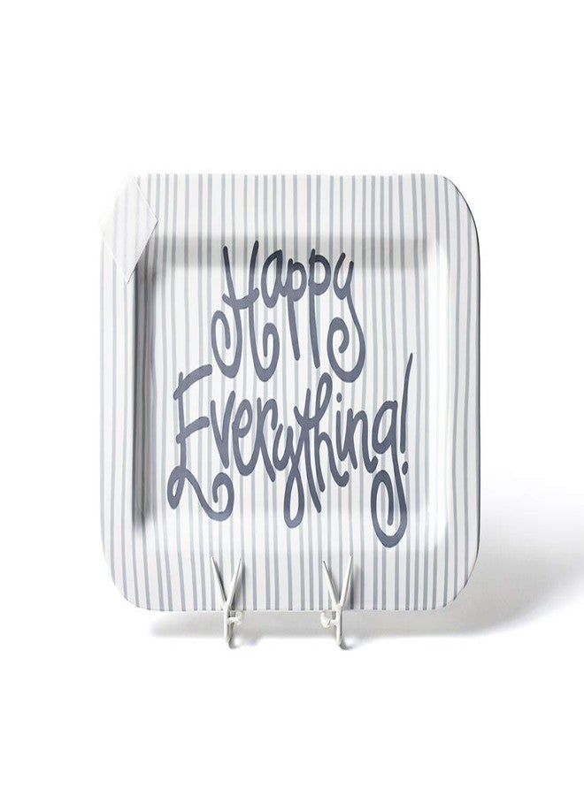 Happy Everything Stone Skinny Stripe Mini Rectangle Platter - Image 1