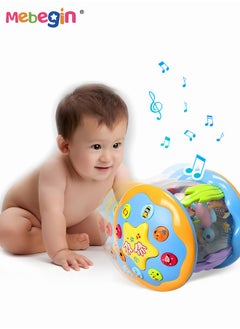 MEBEGIN Ocean Rotating Projector Drum Early Education Toys,12M+ Various Pacify Music Light Early Educational Drum Toys,Light Up Infant Tummy Time Toys for Kids Toddler Early Devolopment  - Image 5