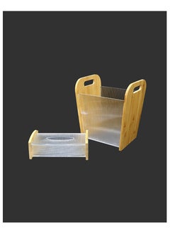 Wooden/transparent striped