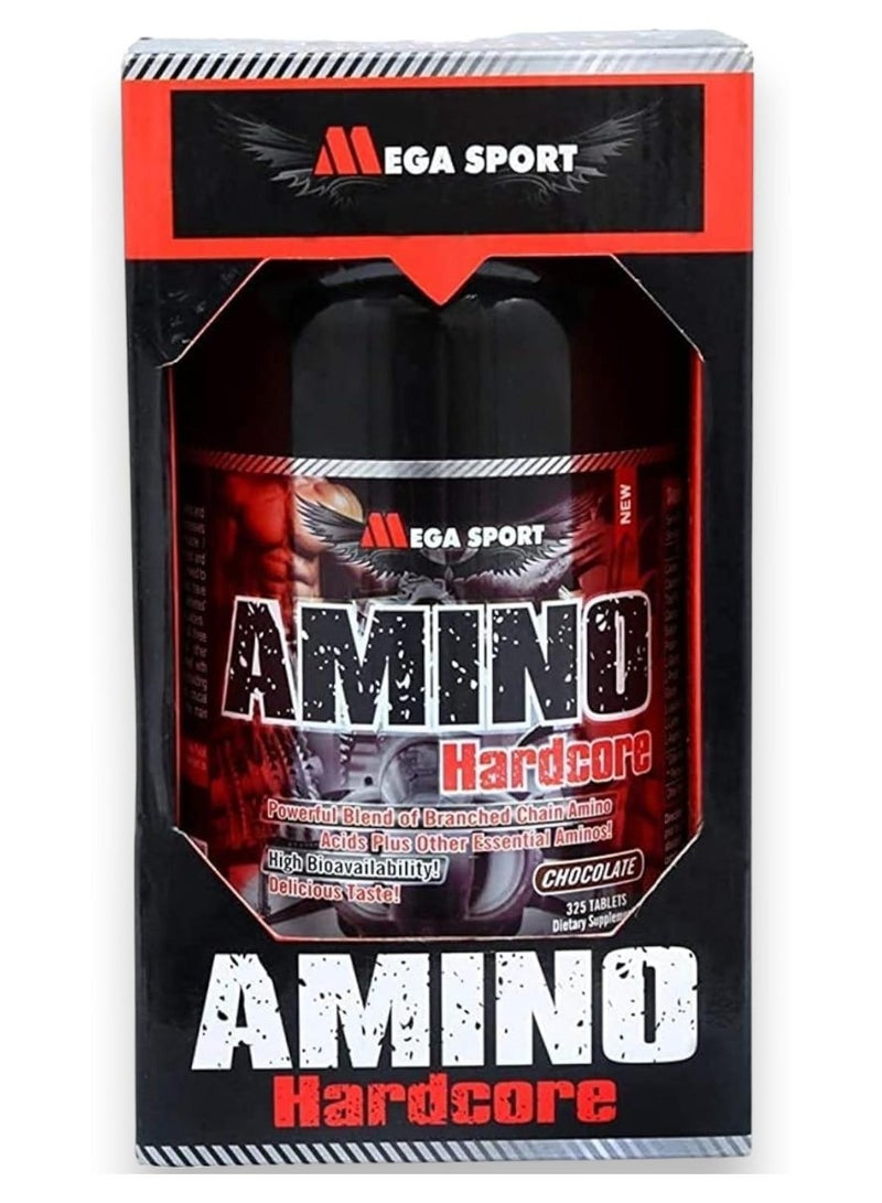 Mega Sport Amino Hardcore, chocolate Flavour, 325 Tablets - Image 1