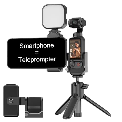 HAFOKO OSMO Pocket 3 Phone Mount Holder with 14 Threaded Hole and Cold Shoe Expansion Frame for Light mic Compatible with DJI OSMO Pocket 3 Accessories - Image 1