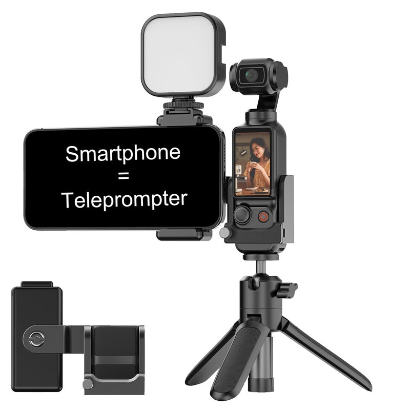 HAFOKO OSMO Pocket 3 Phone Mount Holder with 14 Threaded Hole and Cold Shoe Expansion Frame for Light mic Compatible with DJI OSMO Pocket 3 Accessories - Image 2