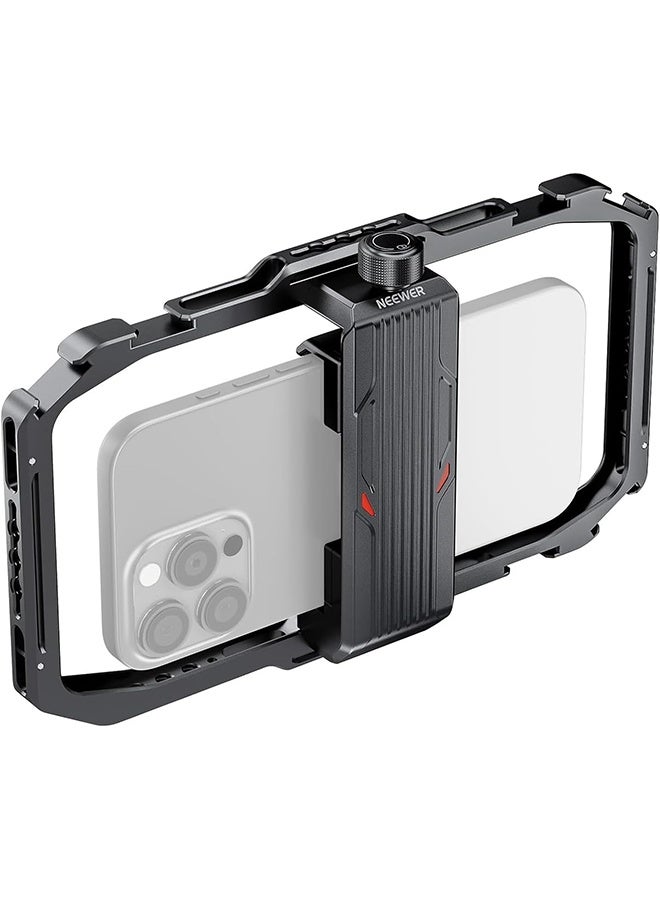 NEEWER Universal Phone Cage, Smartphone Video Rig with Quick Release Mounts Cold Shoes for Videomaker Filmmaking TikTok Vlogging Phone Video Stabilizer Holder Compatible with iPhone Samsung, PA039 - Image 1