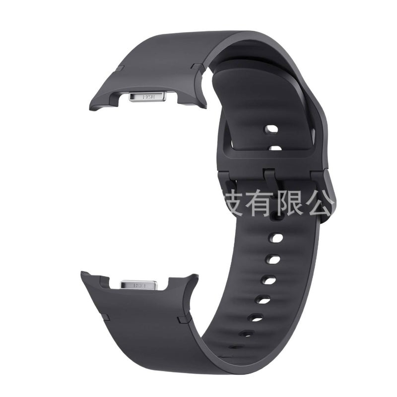 سوار ساعة ذكية رياضي من السيليكون متوافق باللون أسود قابل للتعديل مع Samsung Galaxy Watch 8 Classic بملاءمة قابلة للتعديل وحزام ناعم للاستبدال اليومي - Image 4