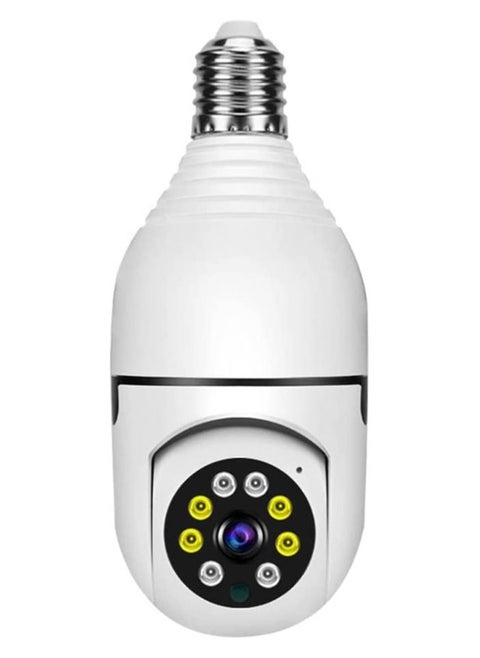 1080P Wireless Tovnet Wifi Pan/Tilt Light Bulb Security Camera, 360 Degrees 3.0MP Cam Home Surveillance CCTV Panoramic IP Camera, with Night Vision, Two Way Audio, Smart Motion Detection