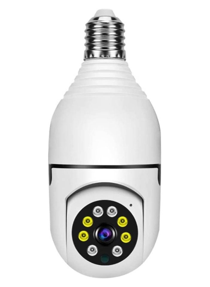1080P Wireless Tovnet Wifi Pan/Tilt Light Bulb Security Camera, 360 Degrees 3.0MP Cam Home Surveillance CCTV Panoramic IP Camera, with Night Vision, Two Way Audio, Smart Motion Detection