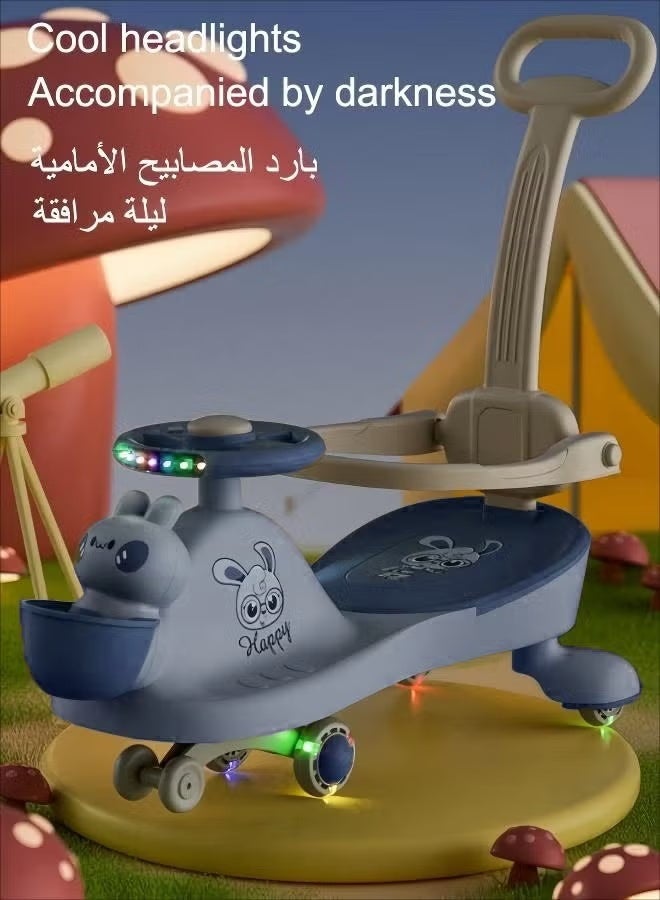 MIXDE Kids' Twist Car Ride Toy for Children Swing Car With Lights and Music Silent Wheels Anti-tipping Suitable for children - Image 3