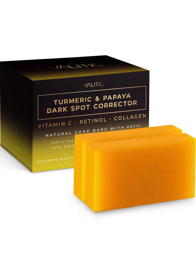 VALITIC Turmeric & Papaya Soap Bardark Spot Correctororiginal Japanese Complexvitamin C Retinol & Collagenhyaluronic Acid Vitamin E Shea Butter & Castile Olive Oil2 Pack - Image 1