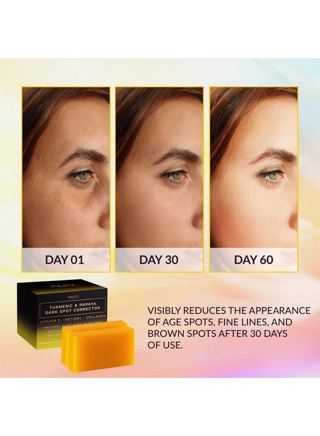 VALITIC Turmeric & Papaya Soap Bardark Spot Correctororiginal Japanese Complexvitamin C Retinol & Collagenhyaluronic Acid Vitamin E Shea Butter & Castile Olive Oil2 Pack - Image 3