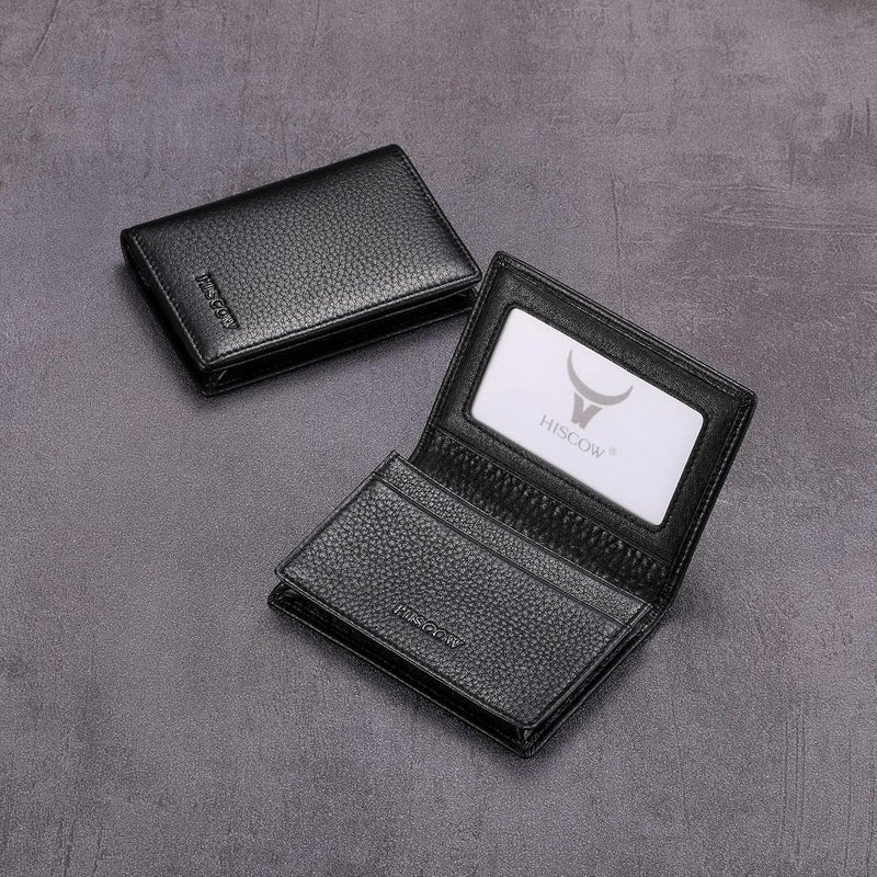 HISCOW Leather Business Card Case Holder for Men & Women, Italian Calfskin - Image 2