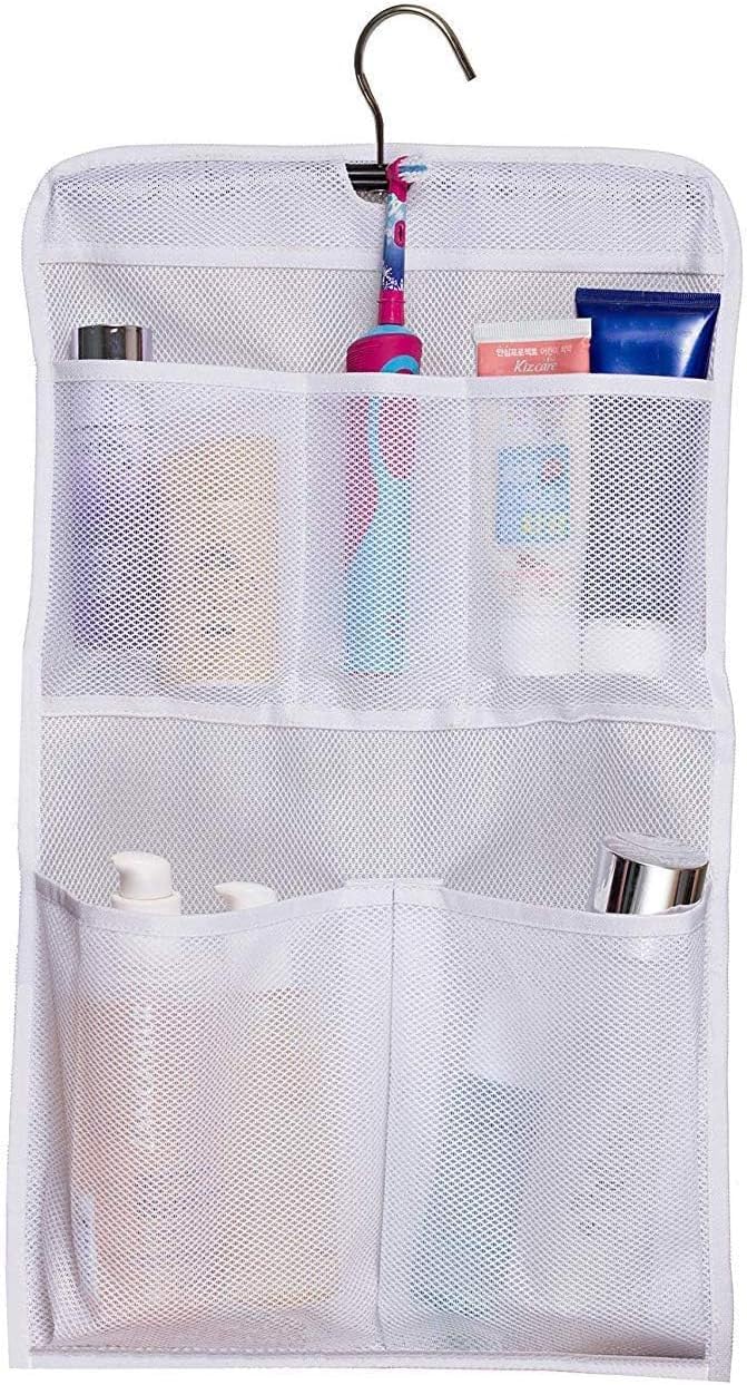 MISSLO Shower Caddy Organizer 5 Pockets Roll up Hanging Bathroom Accessories Storage for Camper, RV, Gym, Cruise, Cabin, College Dorm Shower, Small - Image 1
