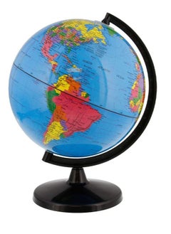 World Globe Great for Kids and Adults with Stand Desk Globe 12 inch Tall Educational Deluxe Blue Ocean Black Base Full Earth Geography
