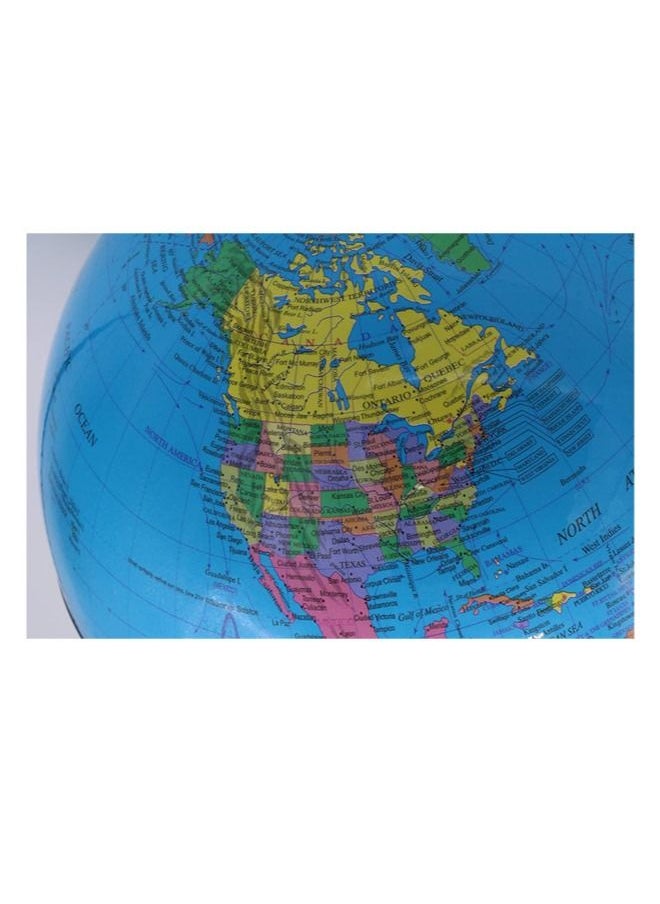 Generic - World Globe Great for Kids and Adults with Stand Desk Globe 12 inch Tall Educational Deluxe Blue Ocean Black Base Full Earth Geography - Image 1