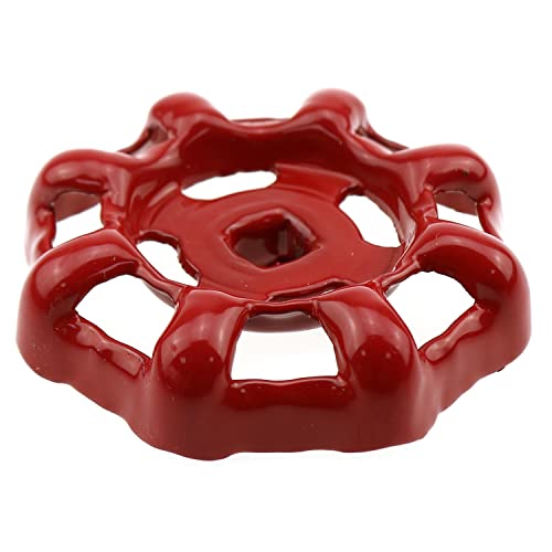 LUORNG Outside Faucet Round Wheel Handle Red Hose Bib Water Spigot 0.27 x 0.27 - Image 4