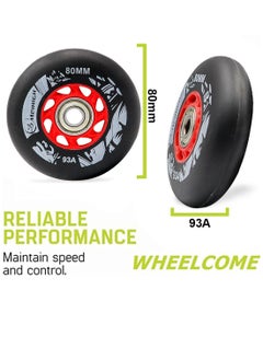 Generic Inline Skate Shoes Wheel 80mm With Bearing Single piece  - Image 5