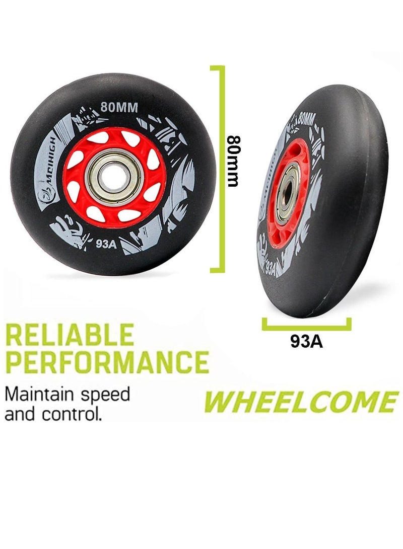 Generic Inline Skate Shoes Wheel 80mm With Bearing Single piece  - Image 5