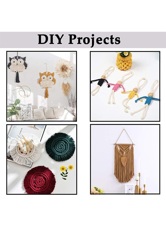 Light Yellow Macrame Cord 3mm x 109Yards,Colored Cotton Rope Craft Cord Colorful Cotton Cord Twine for Wall Hanging Plant Hangers Crafts Knitting Decorative Projects - Image 5