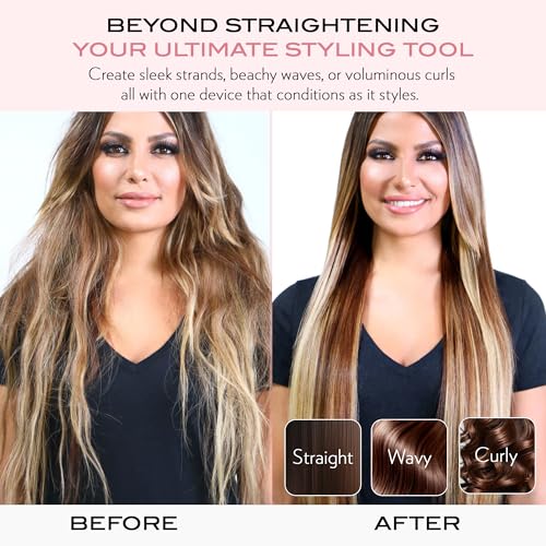 NuMe Megastar Flat Iron Hair Straightener, 1" Tourmaline Flat Iron with Floating Plates, Infrared Light & Negative Ions - Professional Styling for Long-Lasting, Frizz-Free & Smooth Styles - Image 5