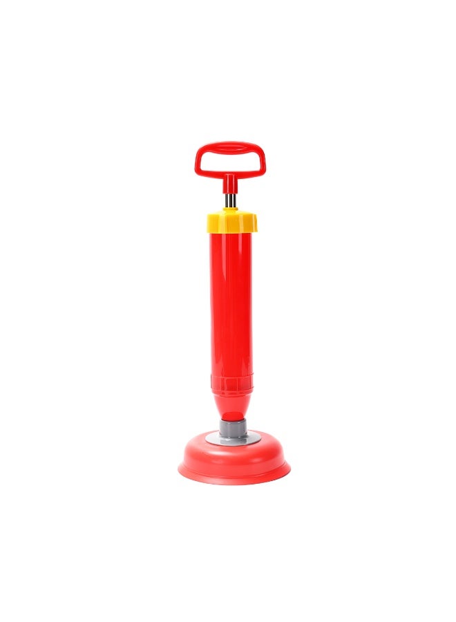 LAWAZIM Toilet Plunger - Sink Toilet Shower Drain Unblocker Tool, Air Drain Buster with Rubber Suction Cup, Manual Clog Remover for Sink, Bathroom, Kitchen Clogged Pipe (Red) - Image 1