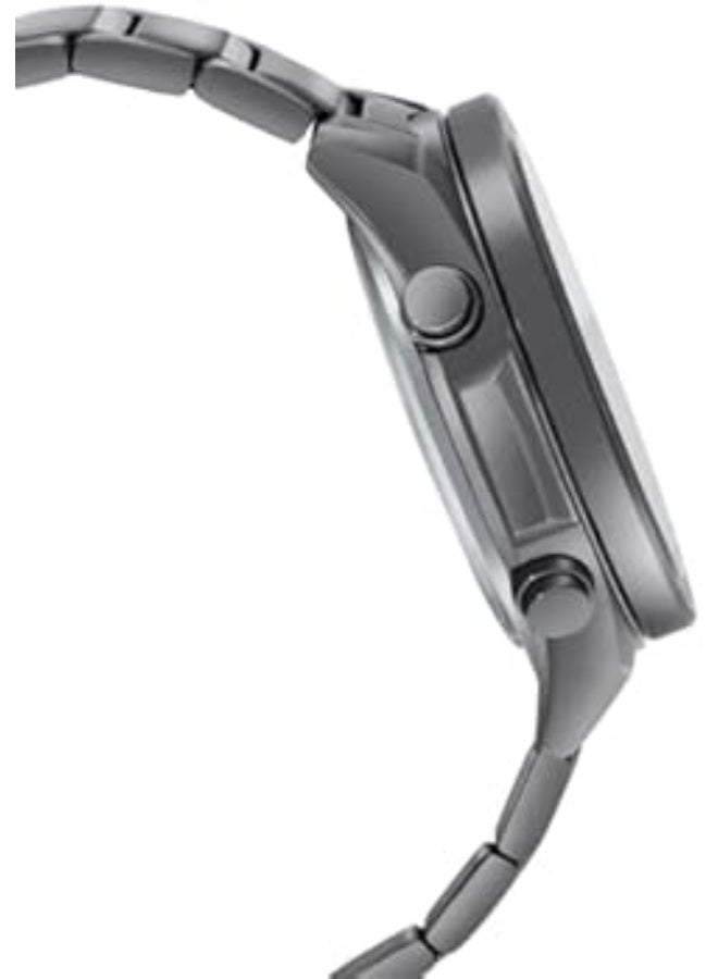 كاسيو إيديفيس ECB-900MDC-1ADR ساعة رجالية تناظرية رقمية تعمل بالطاقة الشمسية بمينا أسود وسوار من الفولاذ المقاوم للصدأ مطلي بالأيونات الرمادية - Image 2