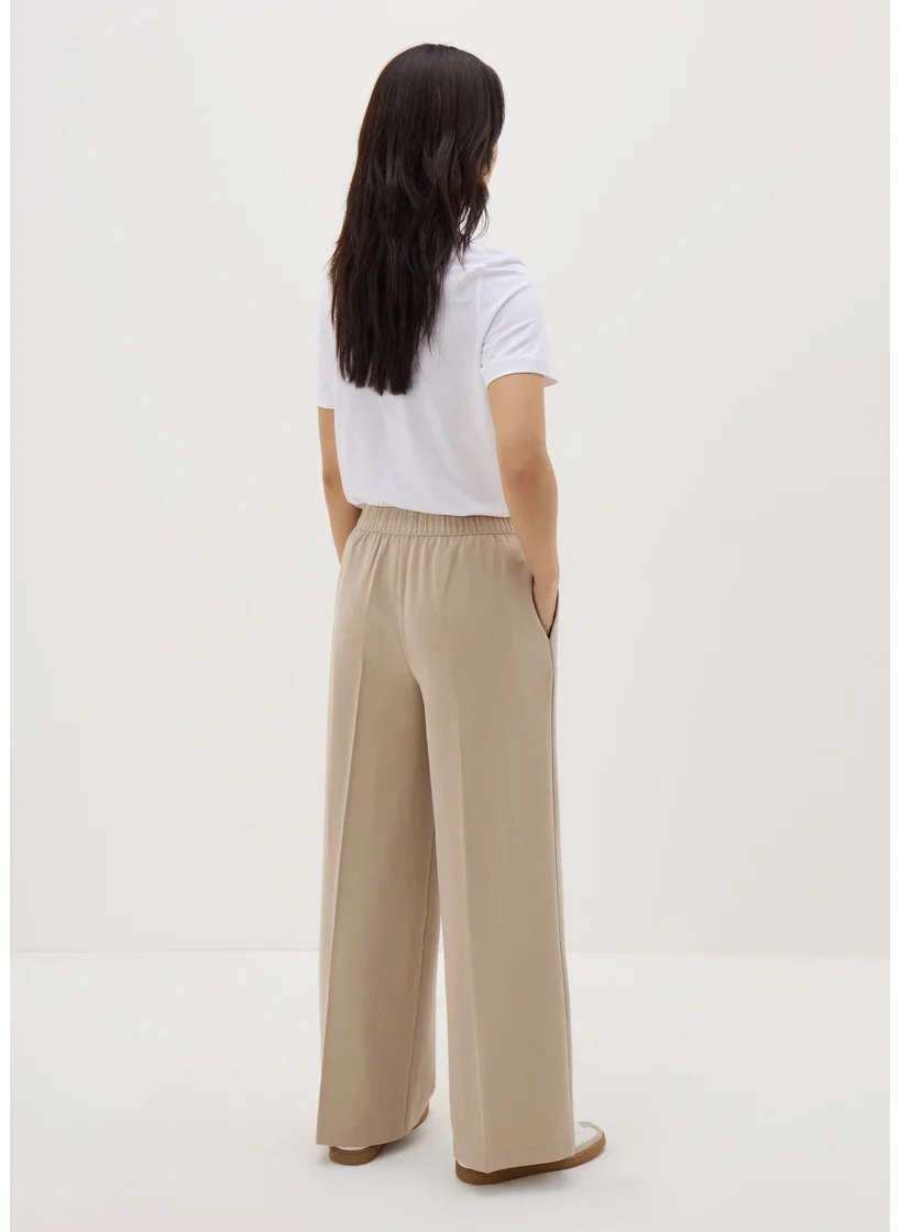 Matalan Brown Woven Wide Leg Trousers