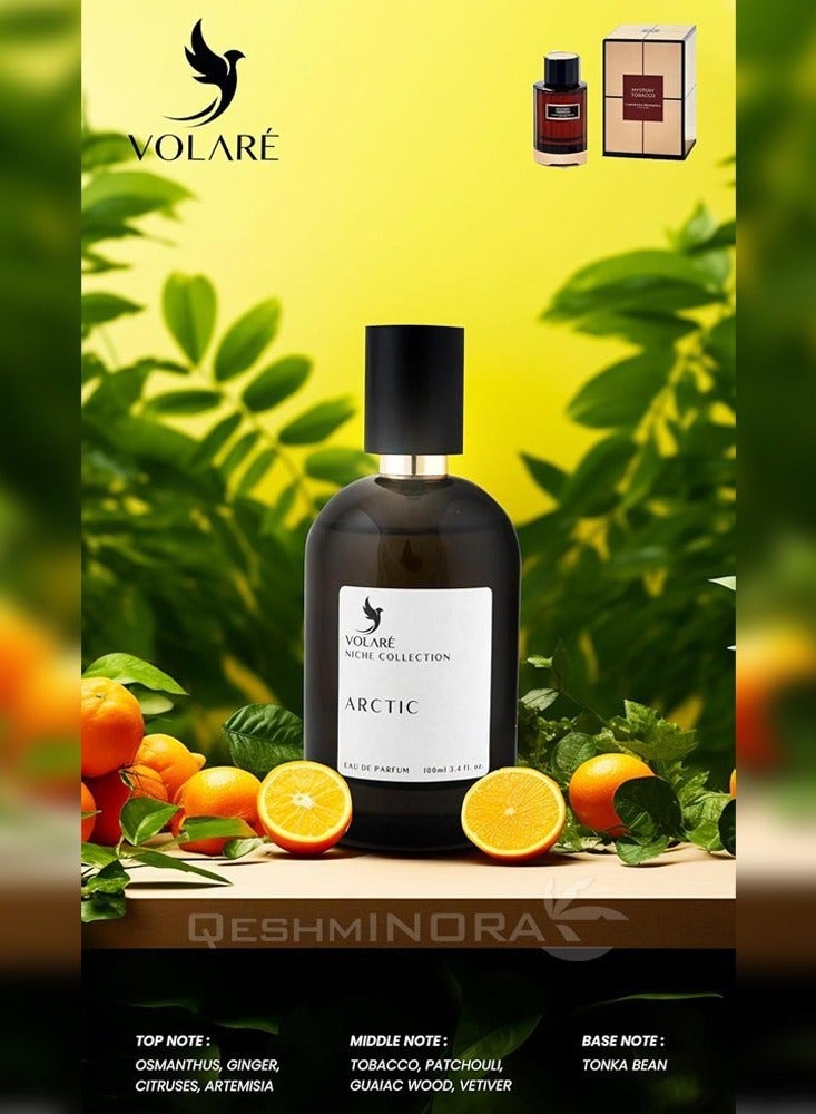 VOLARE Arctic Niche Collection Eau De Parfum Unisex ( Inspired by Carolina Herrera Mystery Tobacco ) - 100ml - Image 2