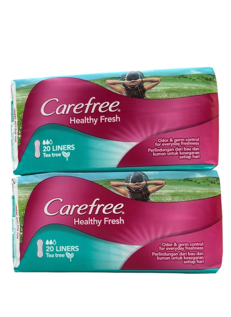 Carefree CAREFREE LINERS 20s HEALTY FRESH 2pcs  - Image 1