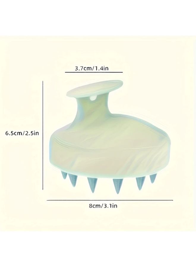Green Scalp Massager Shampoo Brush Manual Battery Free Fragrance Free Shower Bathtub Relaxation Body Scrubber - Image 3