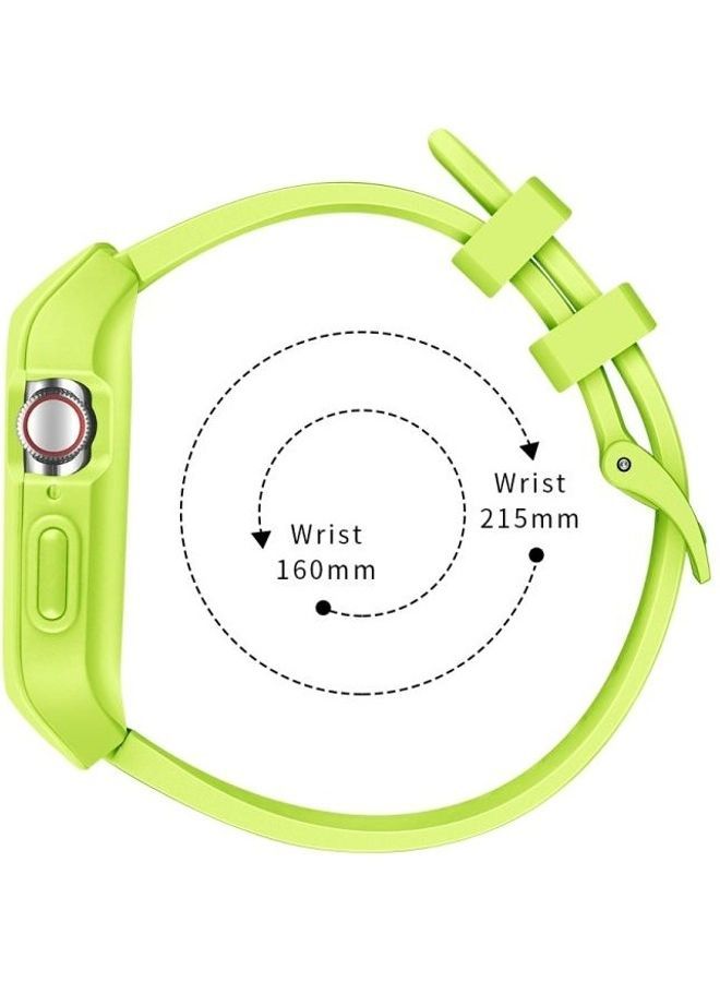 NIBEMINENT Separable Armor Shockproof Silicone Case and Strap Band For Apple Watch 5/4 40mm Green - Image 3