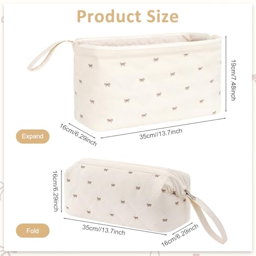MAYCREATE® Travel Storage Bag for Dyson Air wrap Holder with Bow Pattern, Waterproof Hair Styling Accessories Storage for Dyson Airwrap Hair Dryer, for Shark FlexStyle, Curling Iron Hair Tools - Image 2