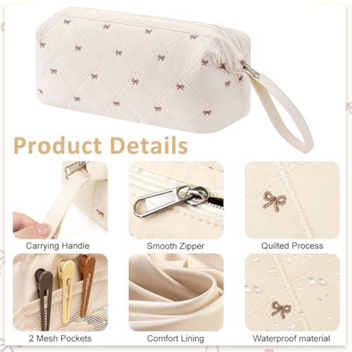 MAYCREATE® Travel Storage Bag for Dyson Air wrap Holder with Bow Pattern, Waterproof Hair Styling Accessories Storage for Dyson Airwrap Hair Dryer, for Shark FlexStyle, Curling Iron Hair Tools - Image 3