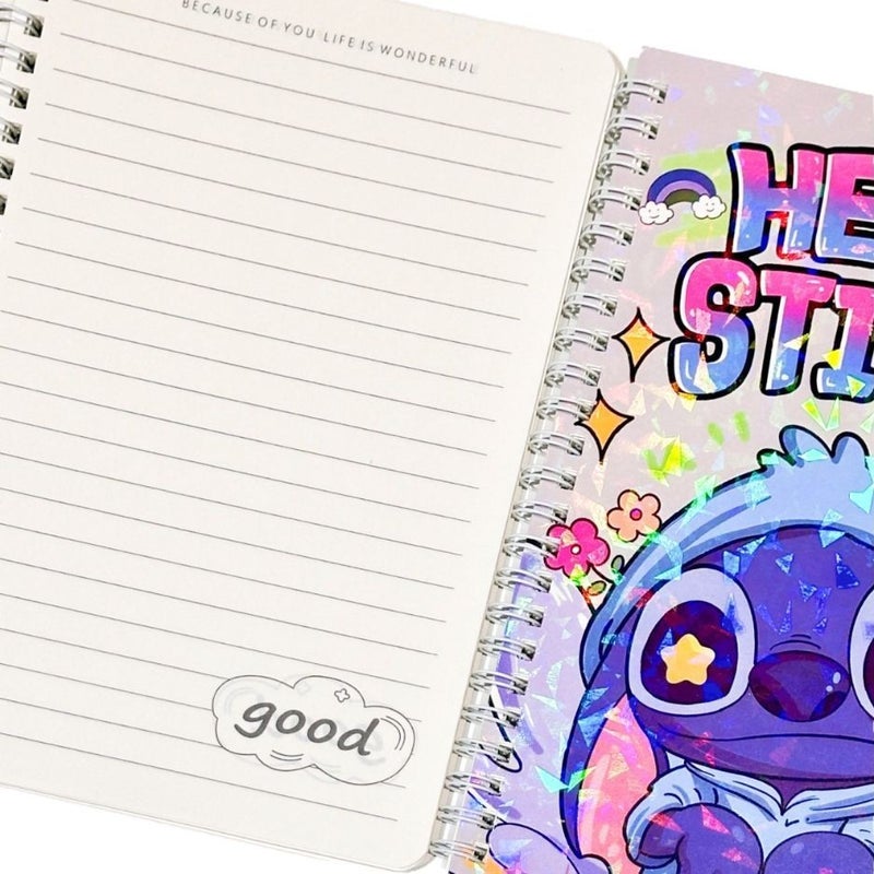 Stitch Laser A5 Coil Notebook, Thick Version, 4 Notebooks Per Pack - Image 3