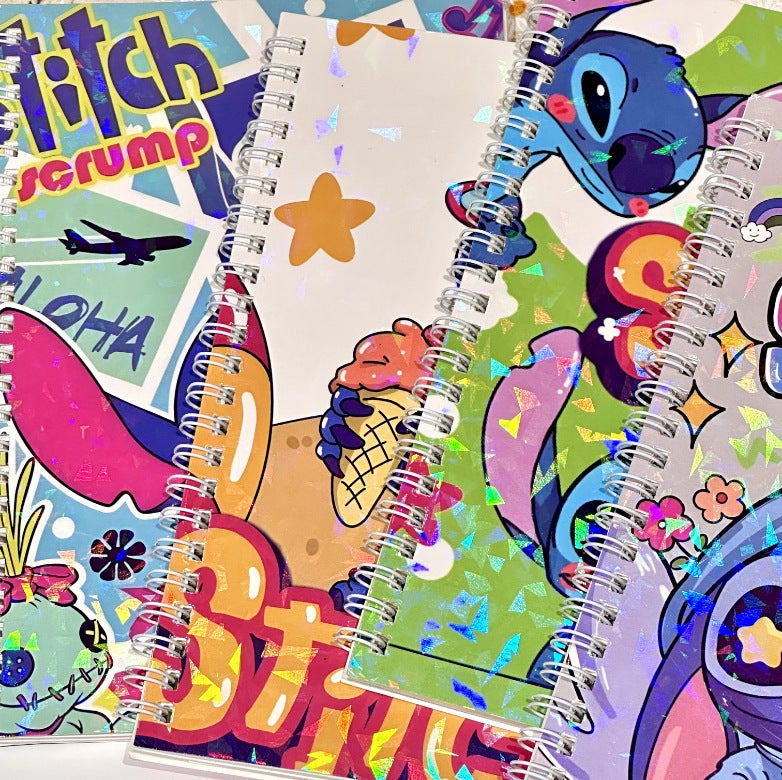 Stitch Laser A5 Coil Notebook, Thick Version, 4 Notebooks Per Pack - Image 1