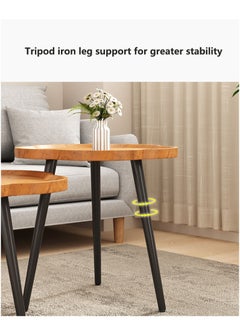 Arabest Flower-Shaped Sofa Side Table End Table, Couch Side Table Cute Tray Table Snack Table Small Accent Table for Coffee Cups Vases  - Image 3