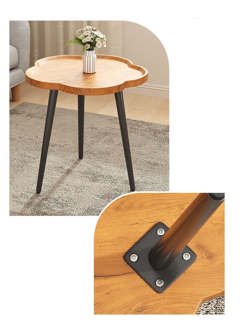 Arabest - Flower-Shaped Sofa Side Table End Table, Couch Side Table Cute Tray Table Snack Table Small Accent Table for Coffee Cups Vases - Image 1