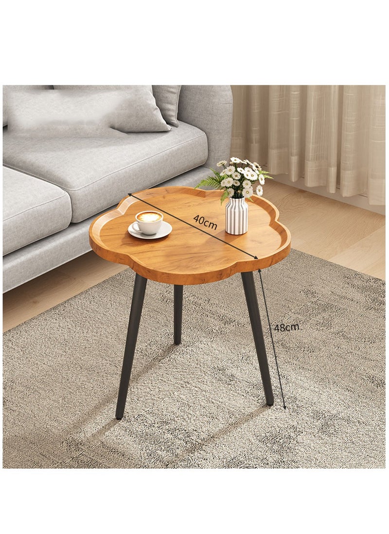 Arabest - Flower-Shaped Sofa Side Table End Table, Couch Side Table Cute Tray Table Snack Table Small Accent Table for Coffee Cups Vases - Image 1