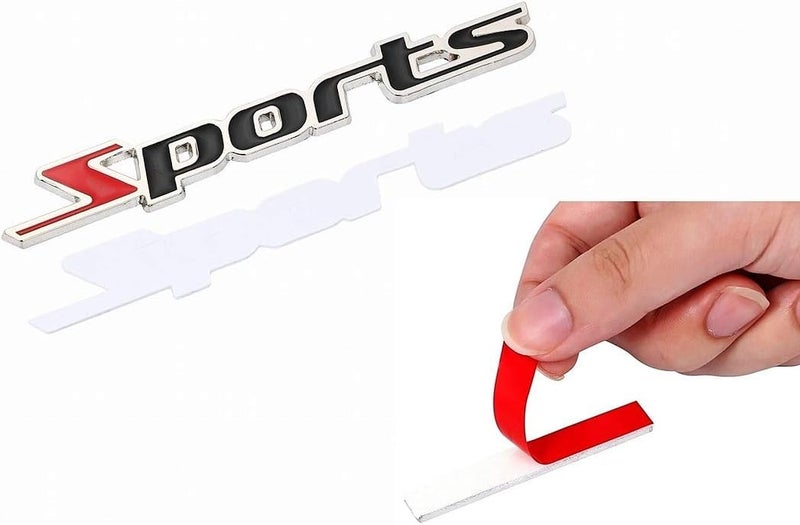 AUTOMAZE Sports Black Racing Sports Sticker 3D Car Chrome Badge Logo Sticker - Image 3