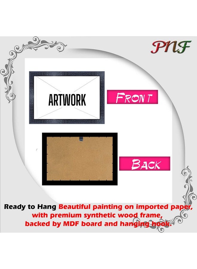 PNF - Poster N Frames Ganesh Ji Wooden Photo Frame With Acrylic Sheet | For Living, Pooja Room | Home Decoration Item | Best Gifting Option (10 * 14Inch,Multicolour,Synthetic) 4127 - Image 1