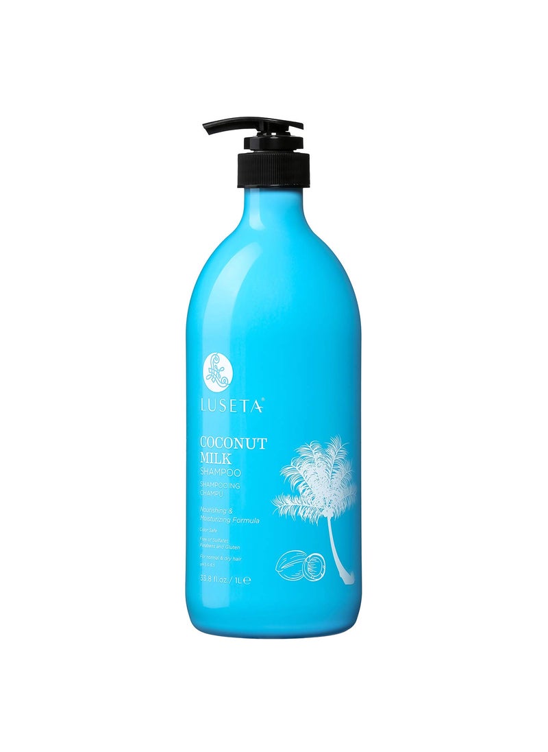 L LUSETA - Luseta Coconut Milk Shampoo, Nourishing & Moisturizing Hair, Sulfate & Paraben Free, Keratin & Color Safe, 33.8oz Each - Image 1