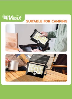 Vmax LED Solar Wall Light - 6500K Cool White - Portable Solar Wall Light - Foldable, With Motion Sensor & USB Charging - Easy to Install - On/Off Switch - Camping/Travel/Villas/Courtyard/Outdoor  - Image 5