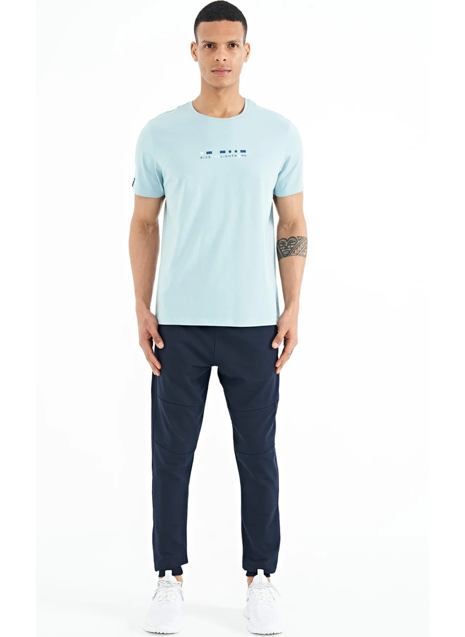 تومي لايف Indigo Hidden Knee Pocket Detailed Standard Fit Men's Jogger Tracksuit Bottom - 84958
