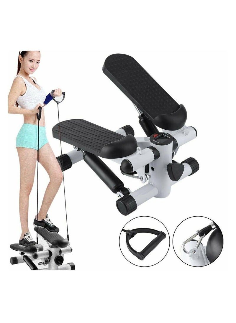 Arabest Mini Fitness Twist Stepper Electronic Display Home Exercise Equipment with Resistance Bands Portable Fitness Tools  - Image 1