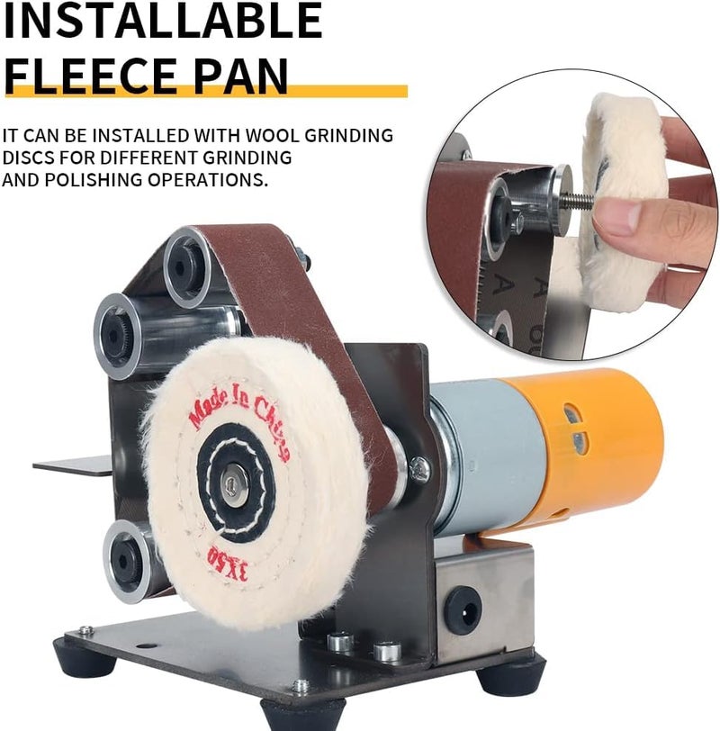 SI FANG Soft Cotton Buffing Polishing Wheel for Mini Electric Belt Sander Bench Grinder, 3 inch (50 Ply) Extra Thick Colth Buffing Wheel for Metal Alloys Stone Ceramics Glass Wood Waxing (1PC) - Image 2