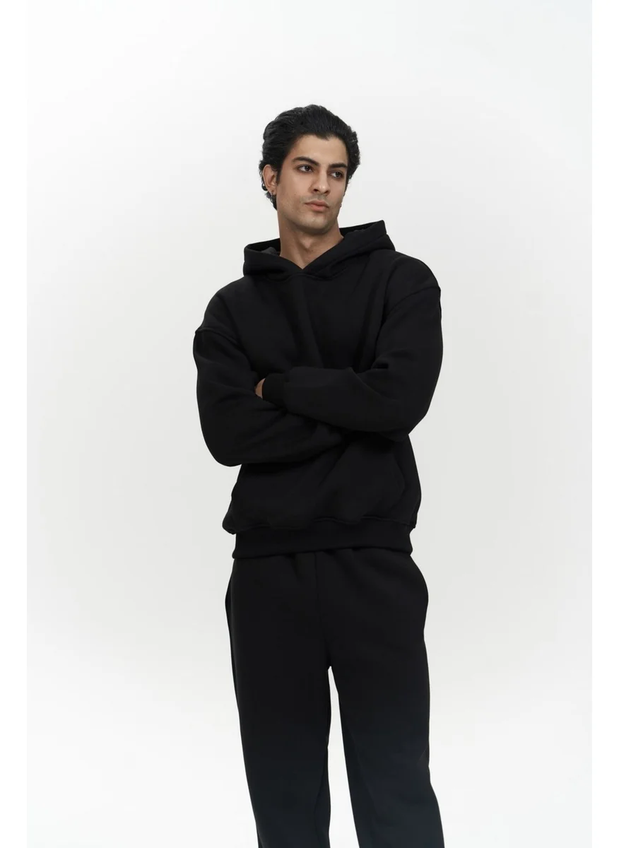 Mai Collection Edward Black Men's Hoodie Tracksuit